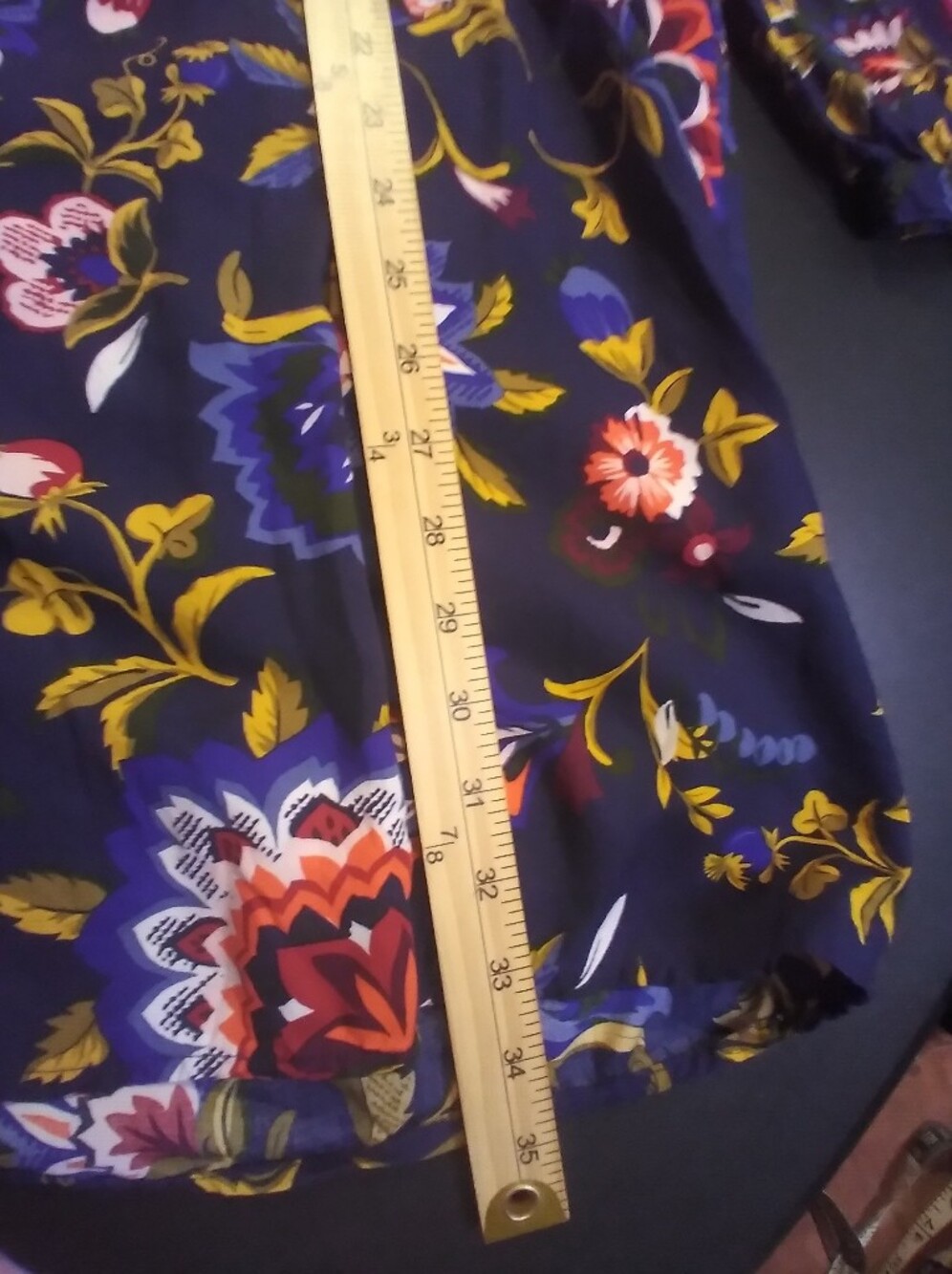Old Navy  Floral Pintuck Peasant Tunic Dress Long Sleeve Mini Short Size L - Picture 8 of 8